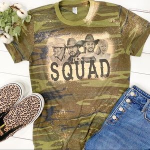 Yellowstone Squad Bleached Camo Tshirt